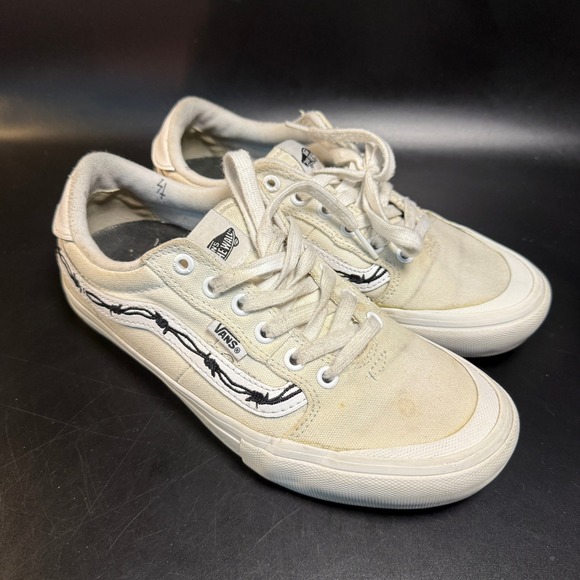 Vans 112 x Sketchy Tank Mens 6.5 White Black Barbed Wire Skate Low - Picture 1 of 7